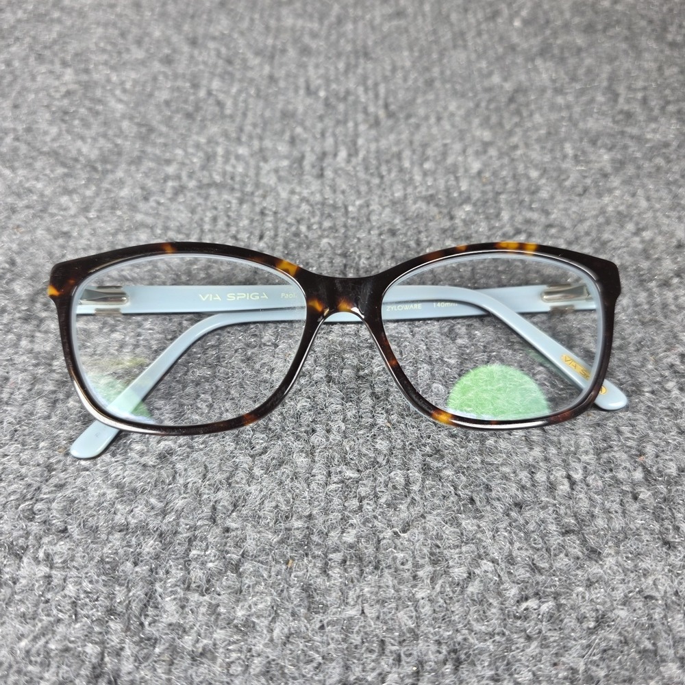 Via Spiga Zyloware 350-S 550 Tortoise And Blue Eyeglasses Frame 53-15-140